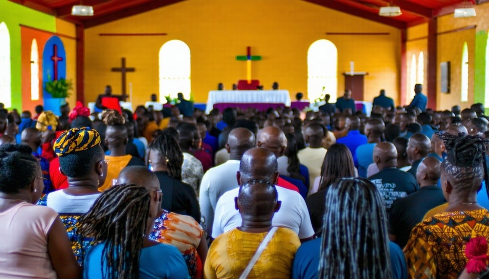 Community gathering at Light Of God Church Community gathering at Light Of God Church